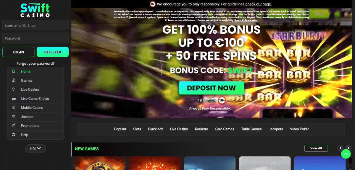 Opdag Swift Casino DK 2026 Fremtidens Spiloplevelse 855080066